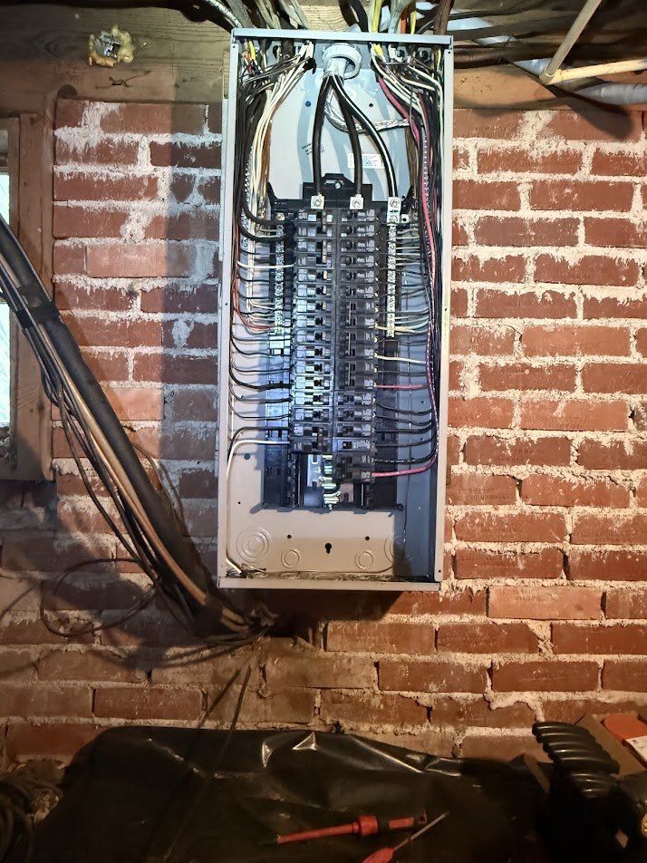 New panel wired in with circuits neatly routed