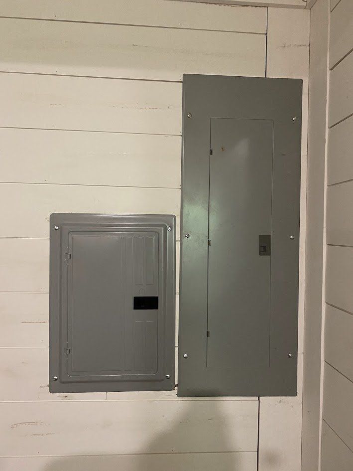 Finished main panel and generator subpanel with covers on